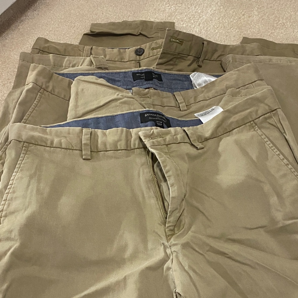 3 Pairs of Banana Republic Men's Khaki Chinos